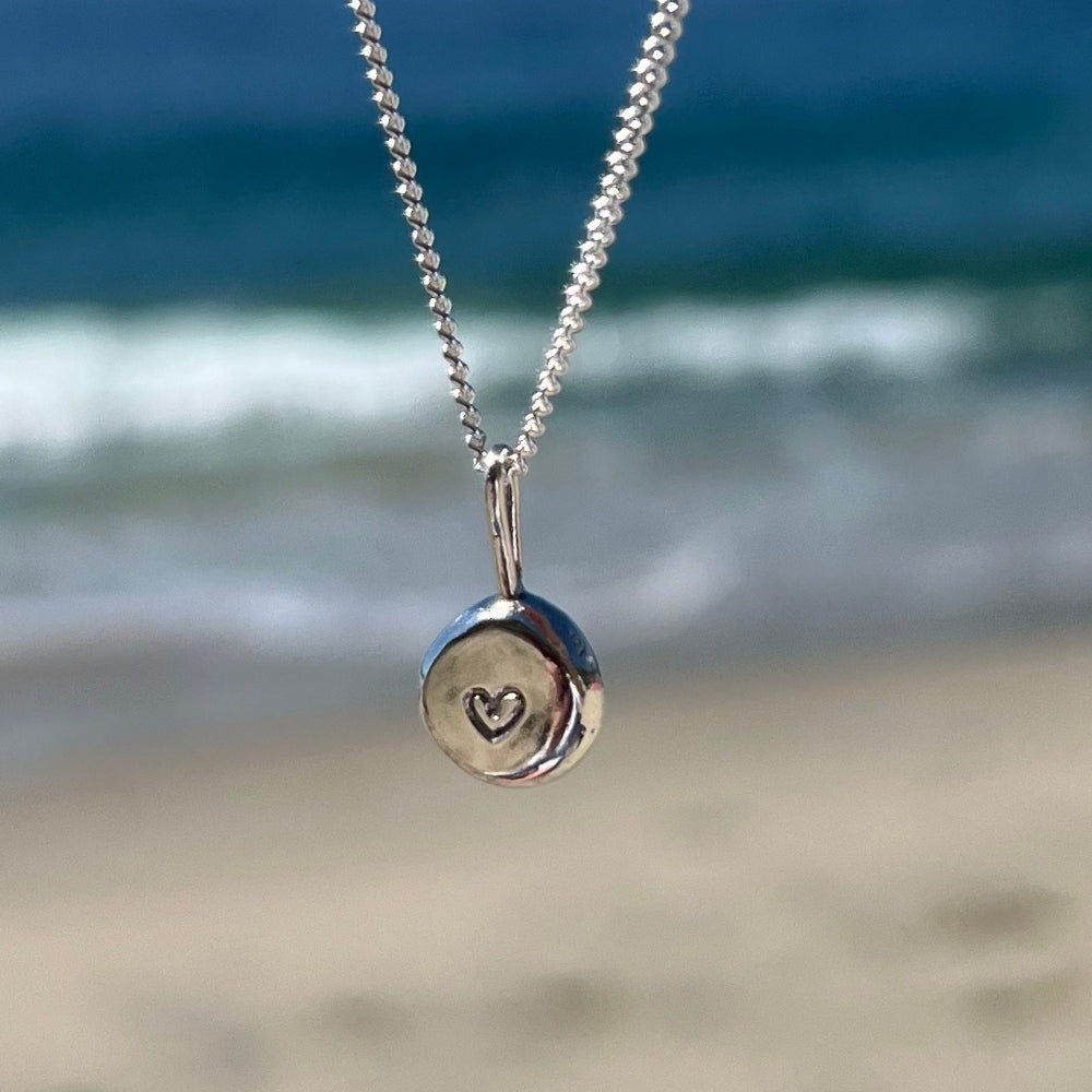 Stamped Heart Necklace