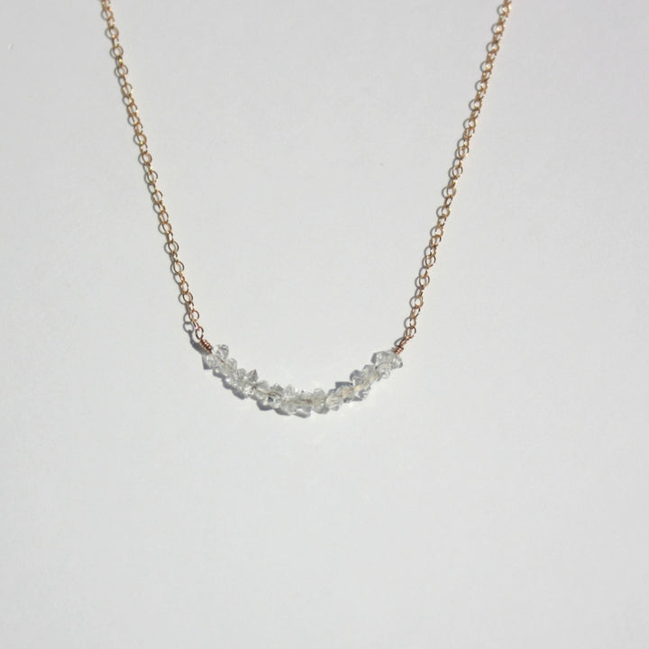 Herkimer Diamond Bar Necklace