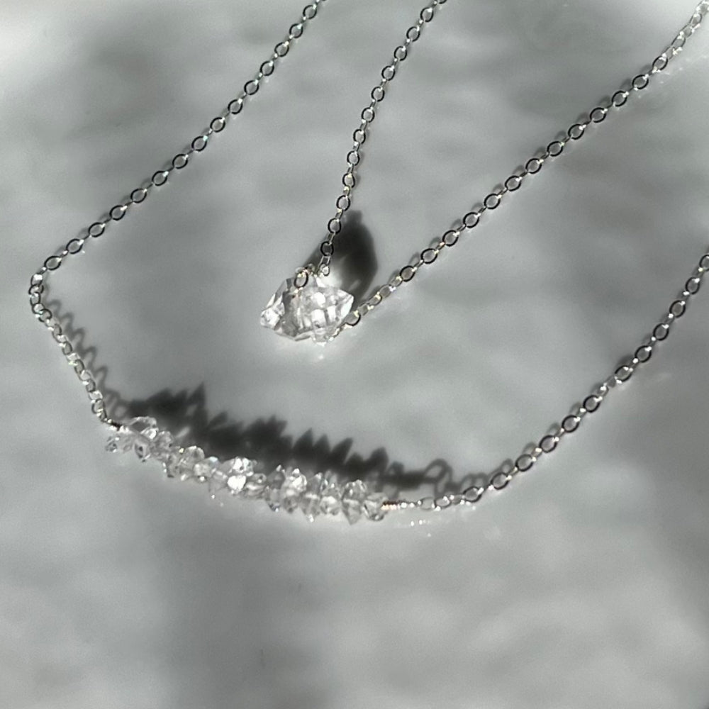 Herkimer Diamond Necklace Silver