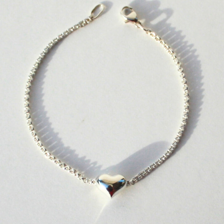 Hollow Heart Double Cable Bracelet