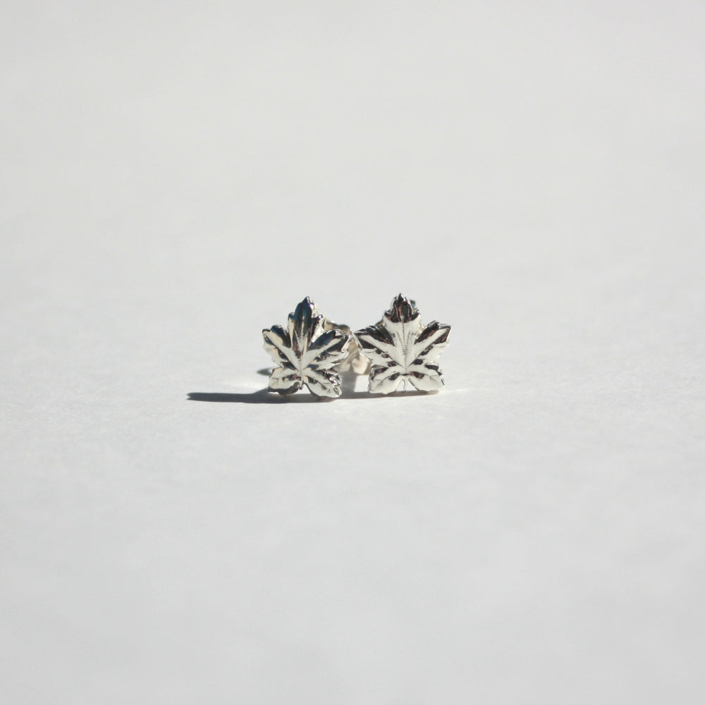 Maple Leaf Stud Earrings