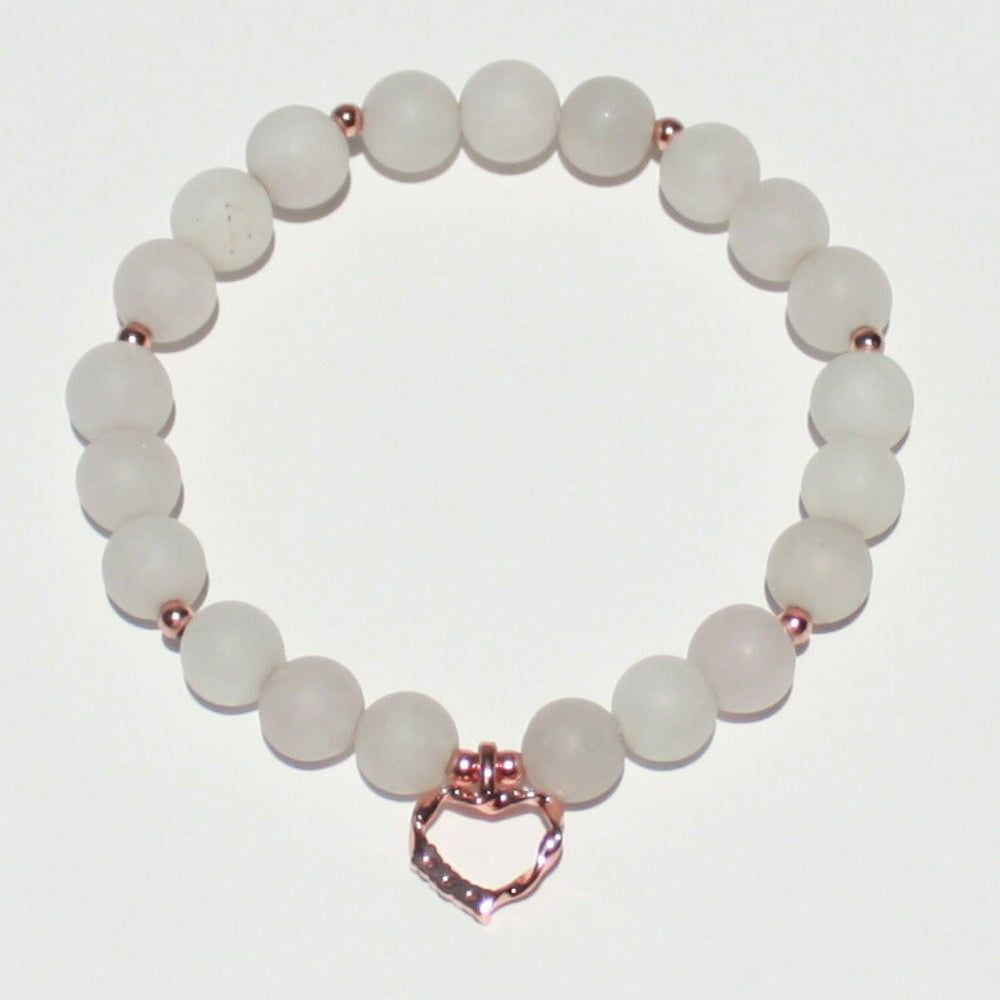 Rose Quartz Charm Bracelet