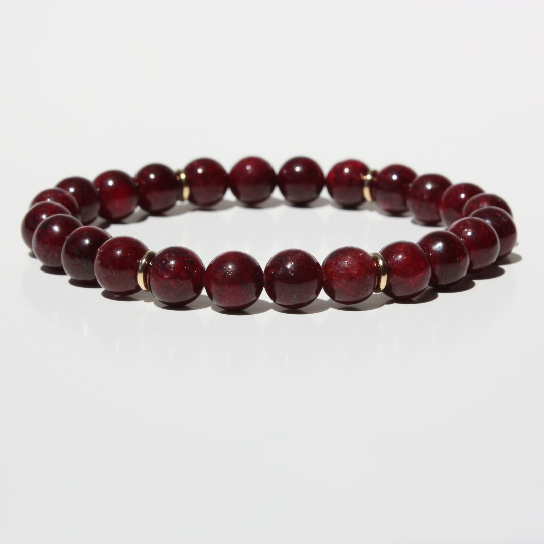 Ruby Birthstone Bracelet