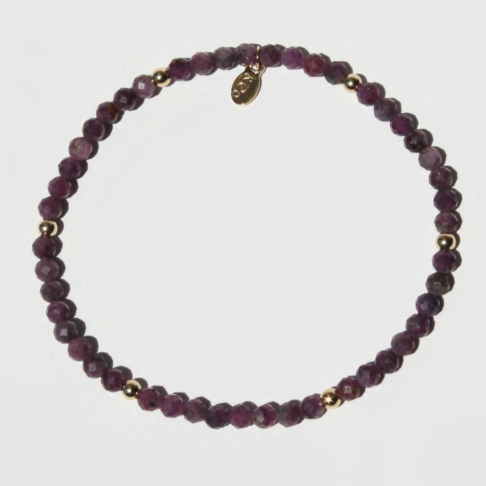 Natural Purple Red Ruby Bracelet