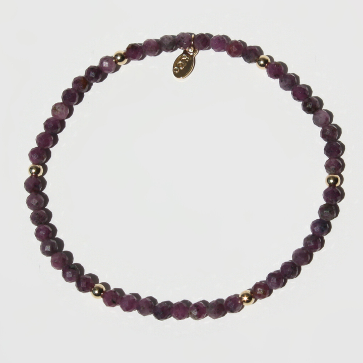 Natural Purple Red Ruby Bracelet
