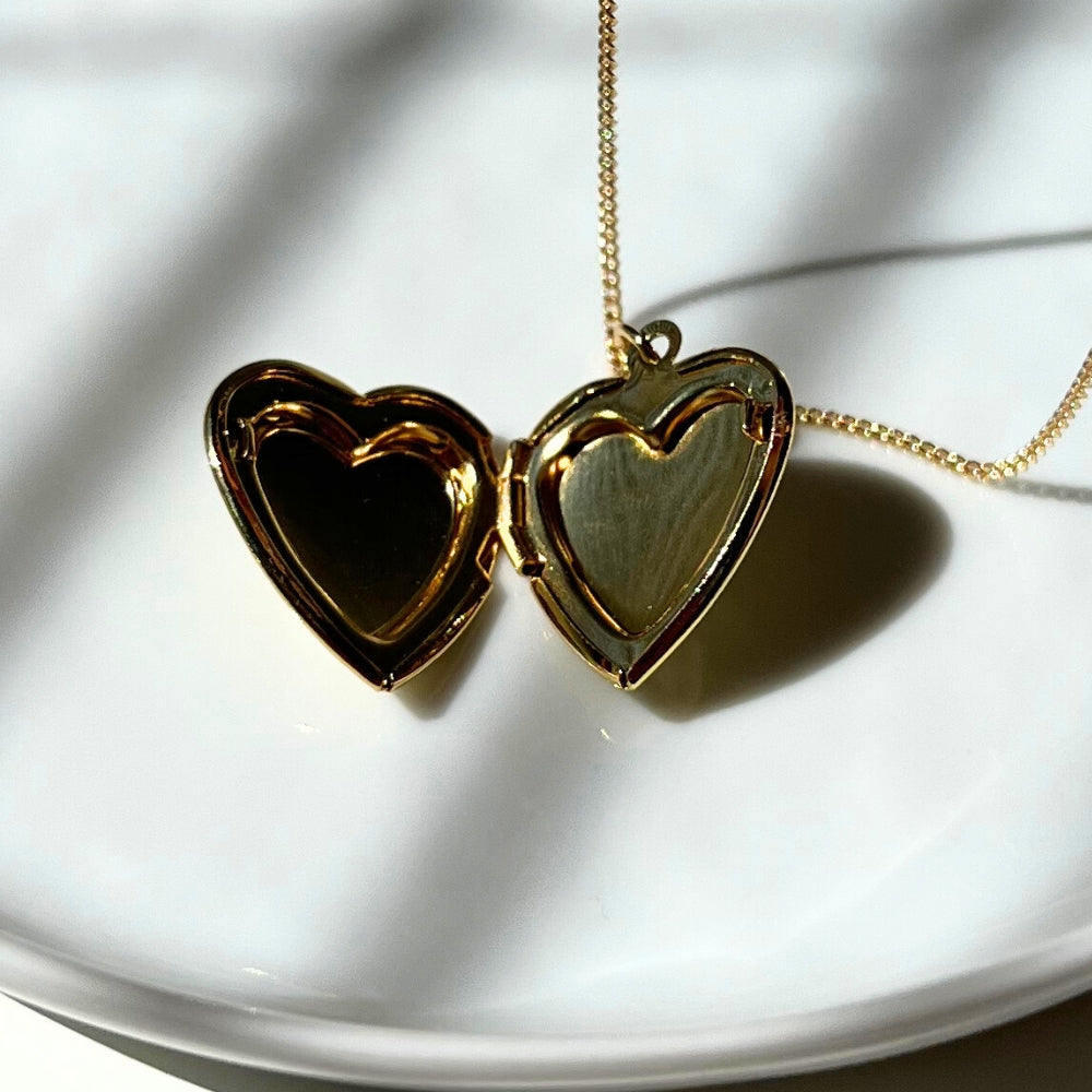 Heart Locket Necklace Gold Filled