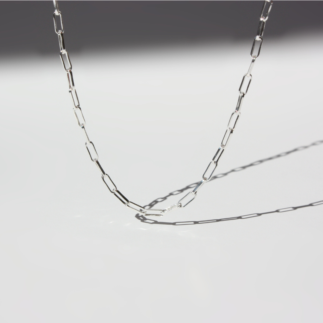 Paperclip Necklace Silver