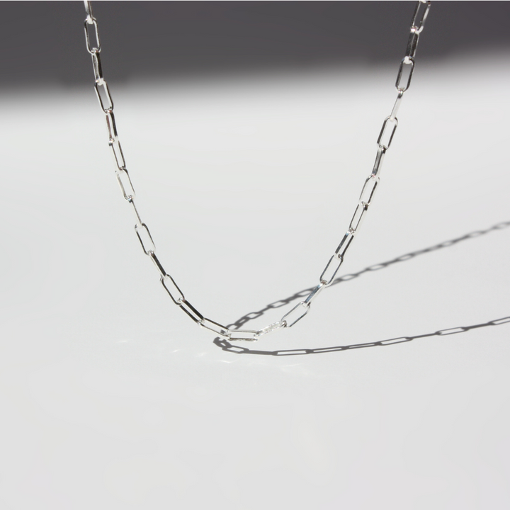 Paperclip Necklace Silver