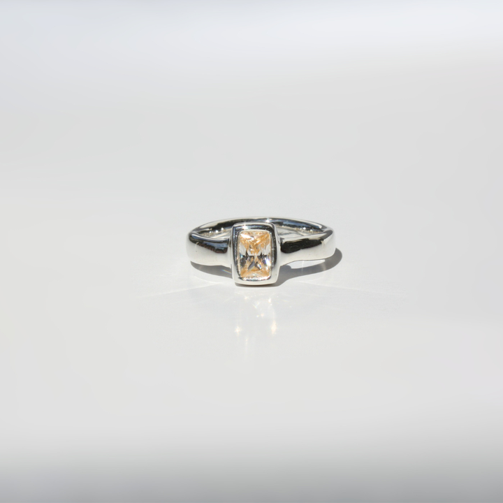 Rectangle Gemstone Ring