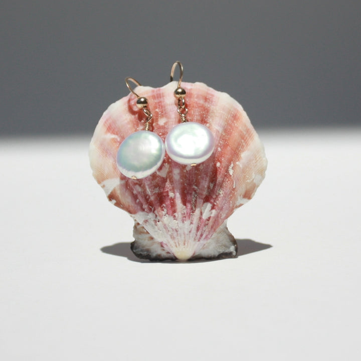 Coin Pearl Earrings