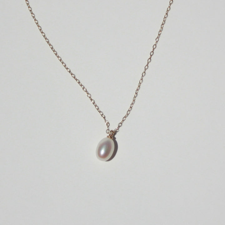 Pearl Drop Necklace Gold Filled