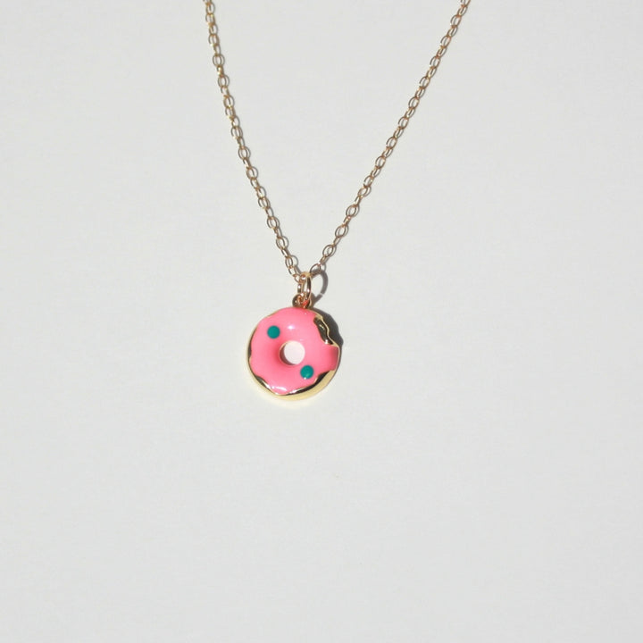 Pink Donut Necklace