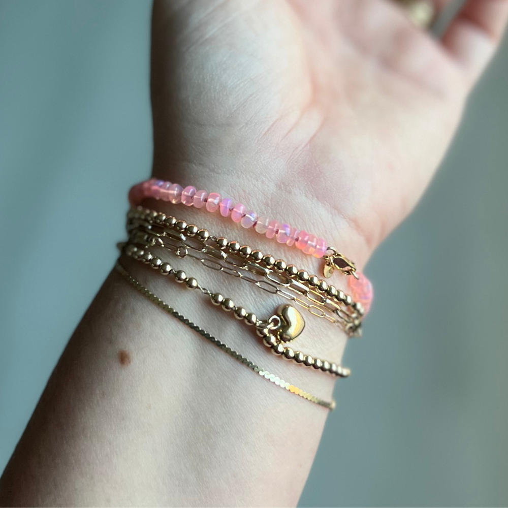 Pink Ethiopian Opal Bracelet