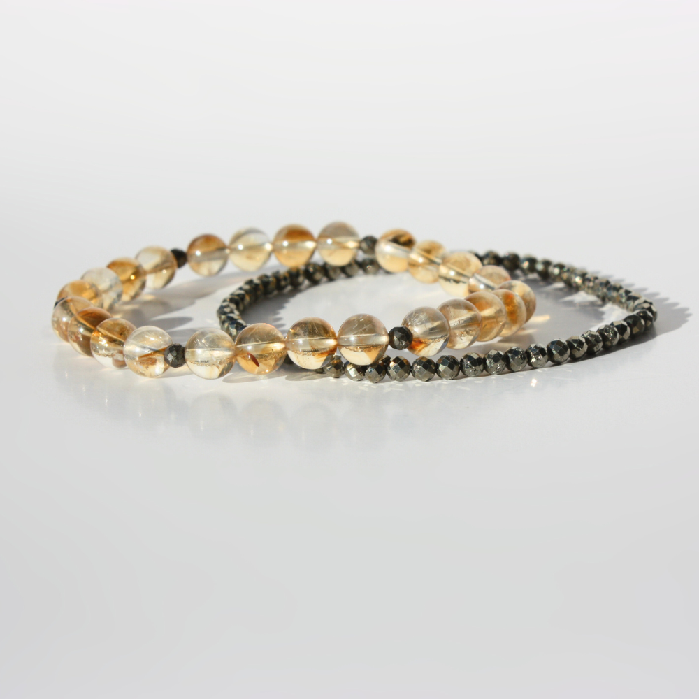 Citrine & Pyrite Bracelet – The Abundance Duo