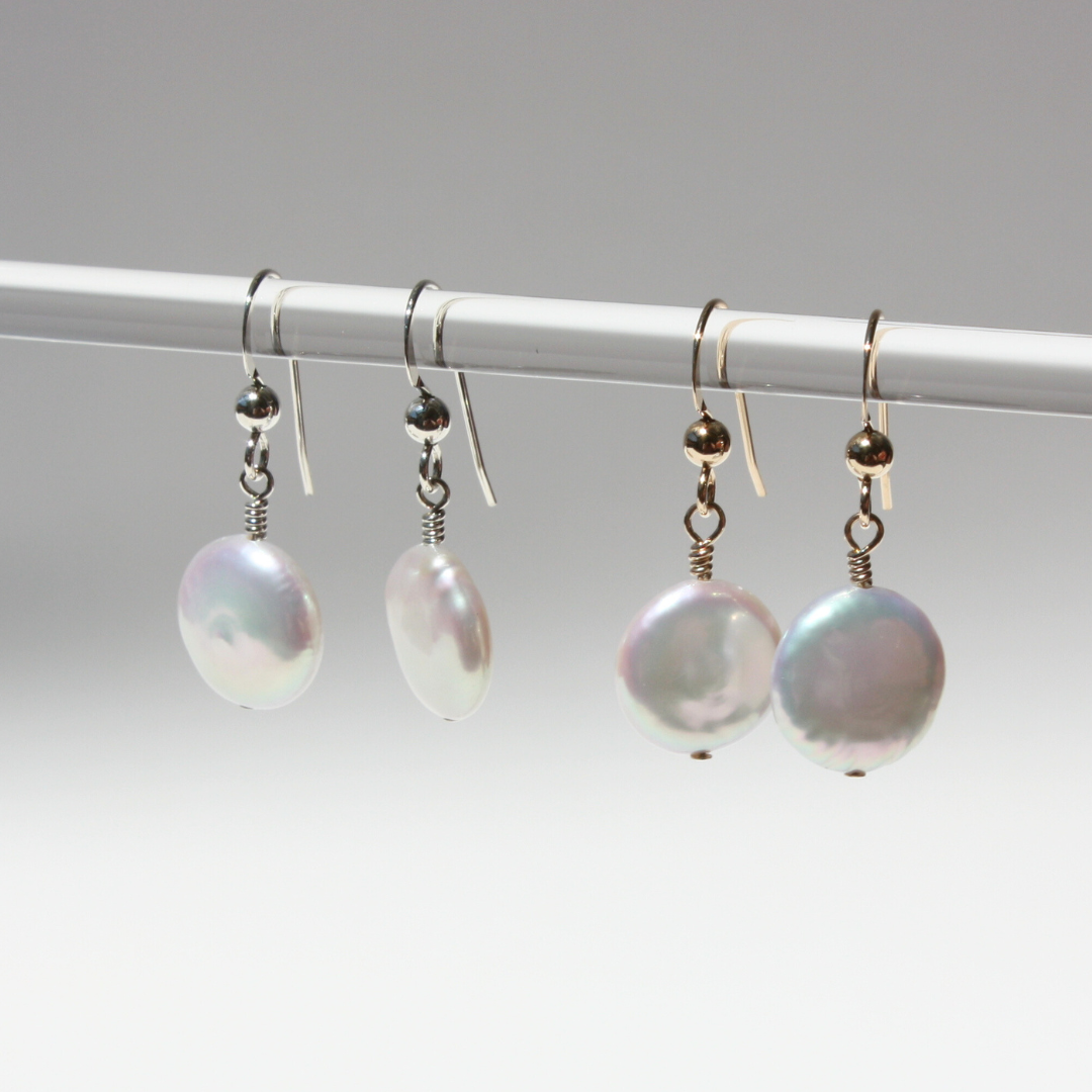 Coin Pearl Earrings
