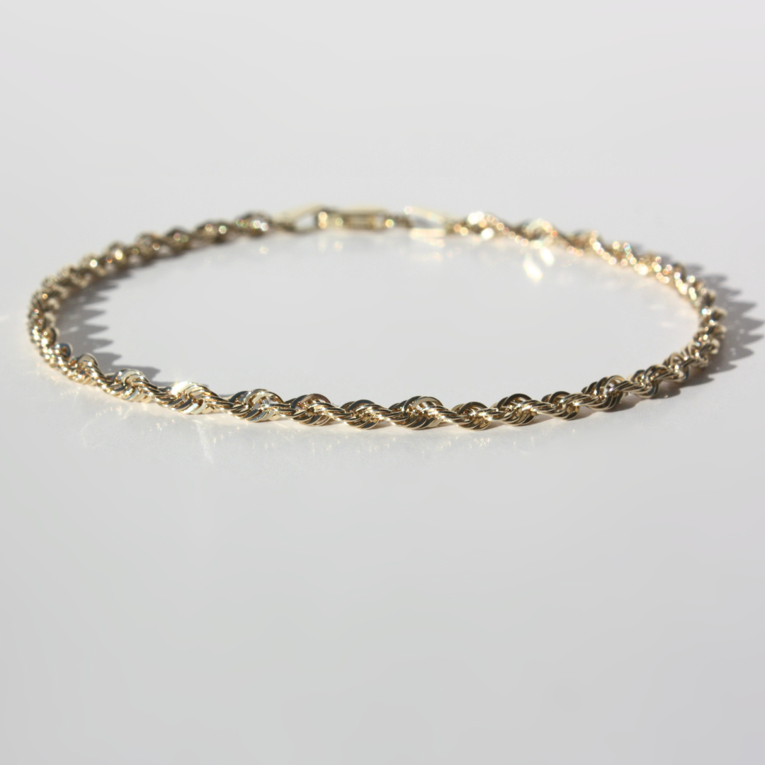 10K Gold Rope Bracelet