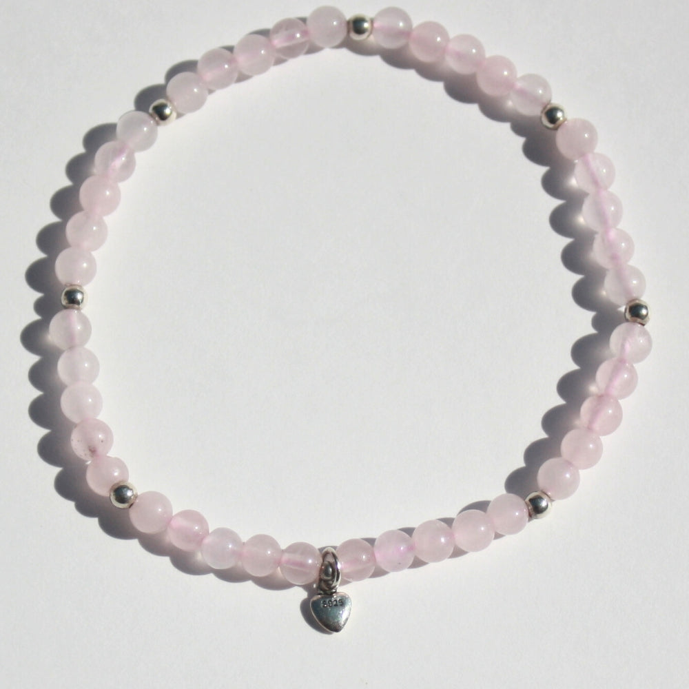 Rose Quartz Charm Bracelet