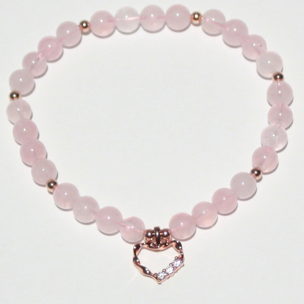 Rose Quartz Charm Bracelet