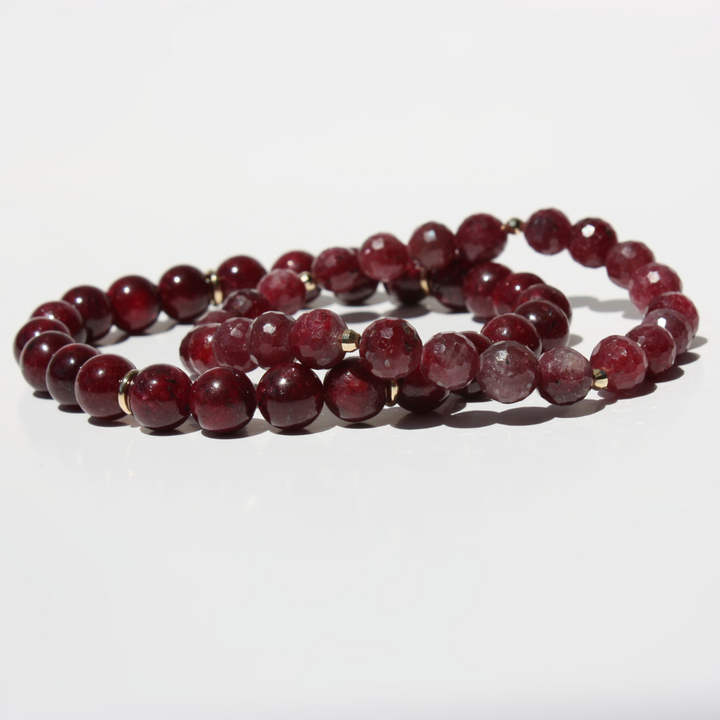 Ruby Birthstone Bracelet