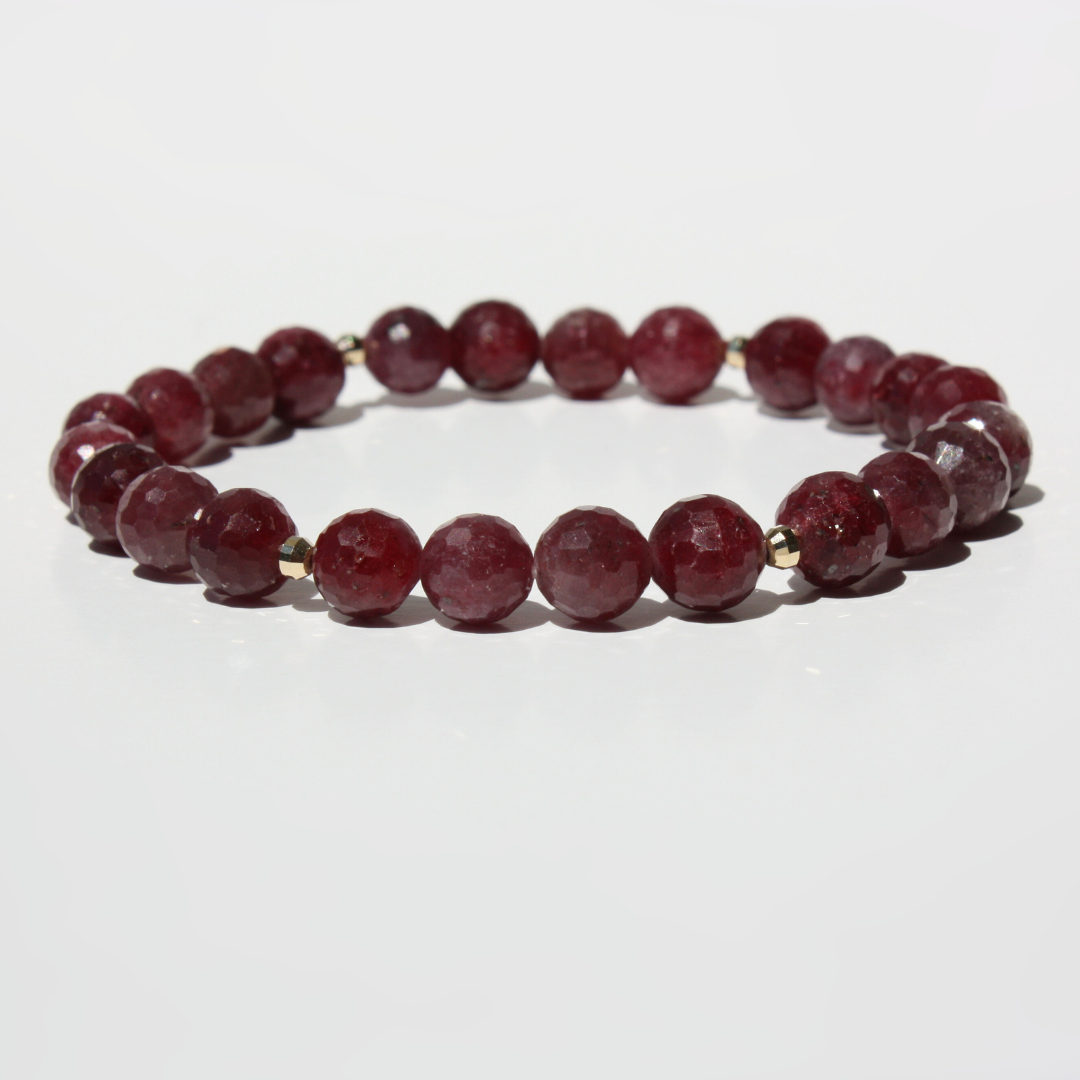 Ruby Birthstone Bracelet