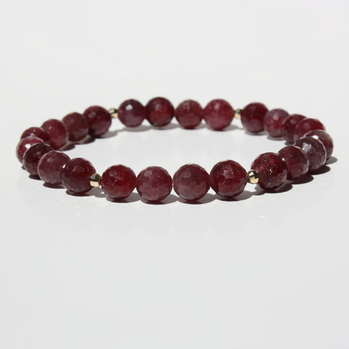 Ruby Birthstone Bracelet