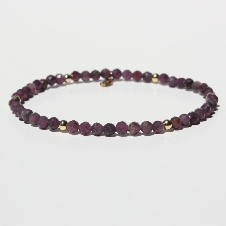 Natural Purple Red Ruby Bracelet