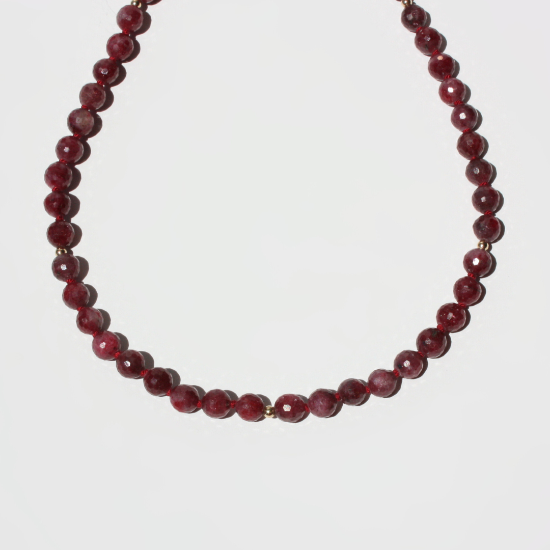 Ruby Birthstone Necklace