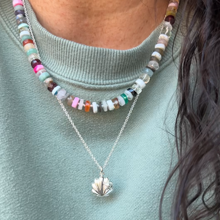 Seashell Starfish Pendant Necklace