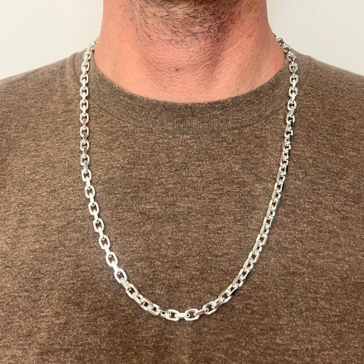 Cable Link Chain Mens Necklace