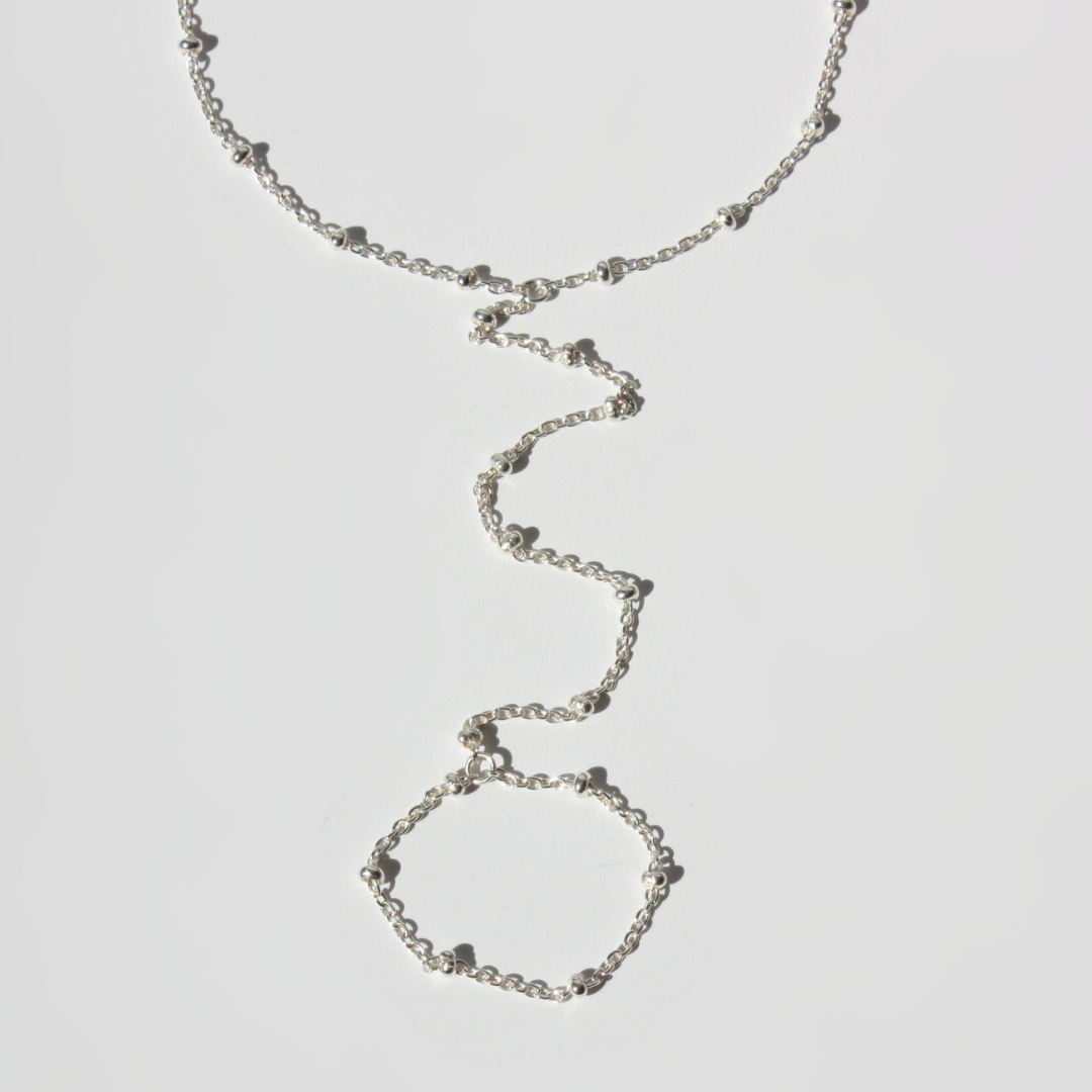 Hand Chain Bracelet Silver