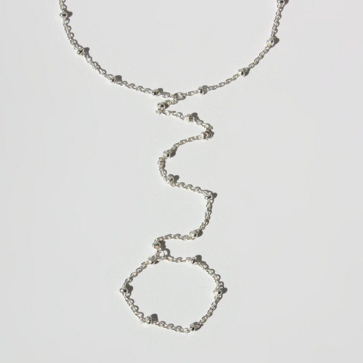 Hand Chain Bracelet Silver