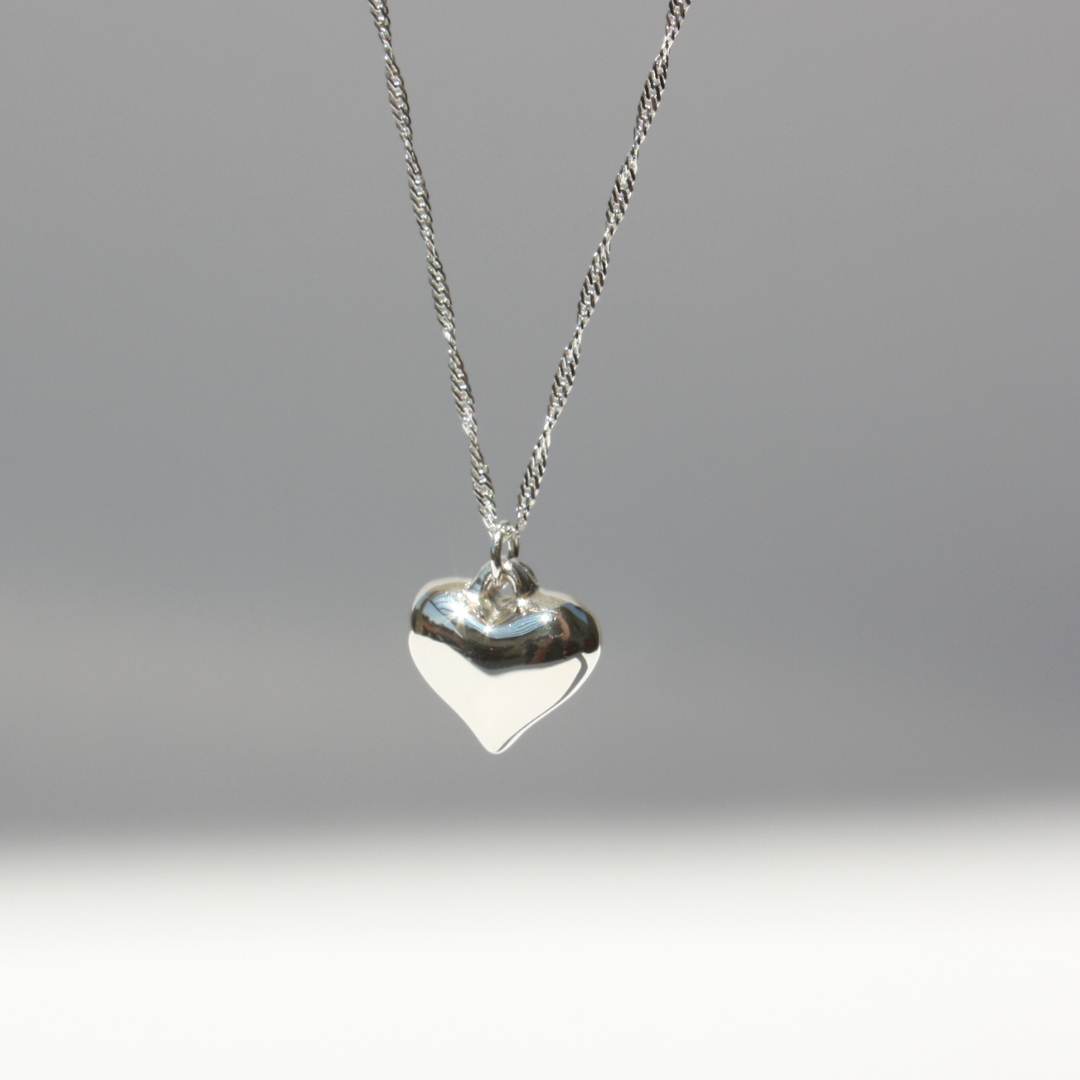 Puffed Heart Necklace