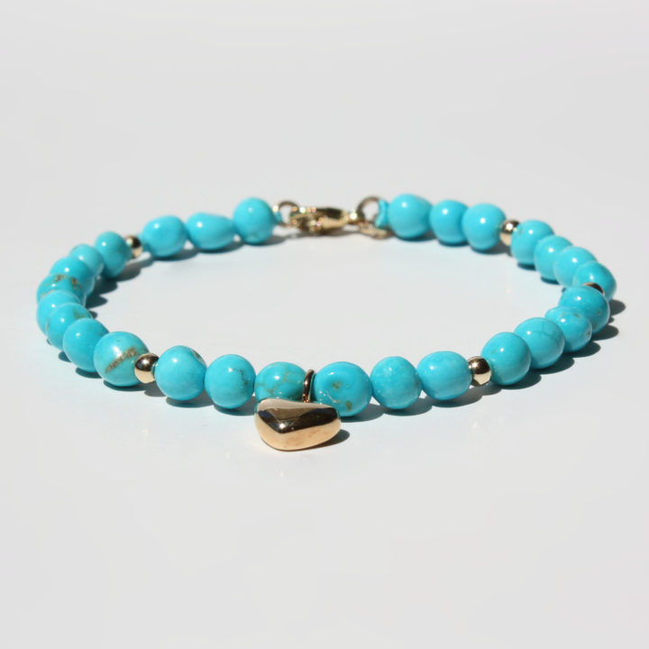 14K Gold Sleeping Beauty Turquoise Bracelet