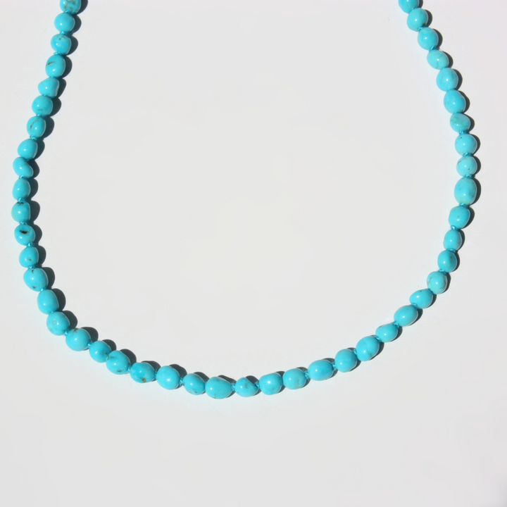 Turquoise Birthstone Necklace in 14k Gold