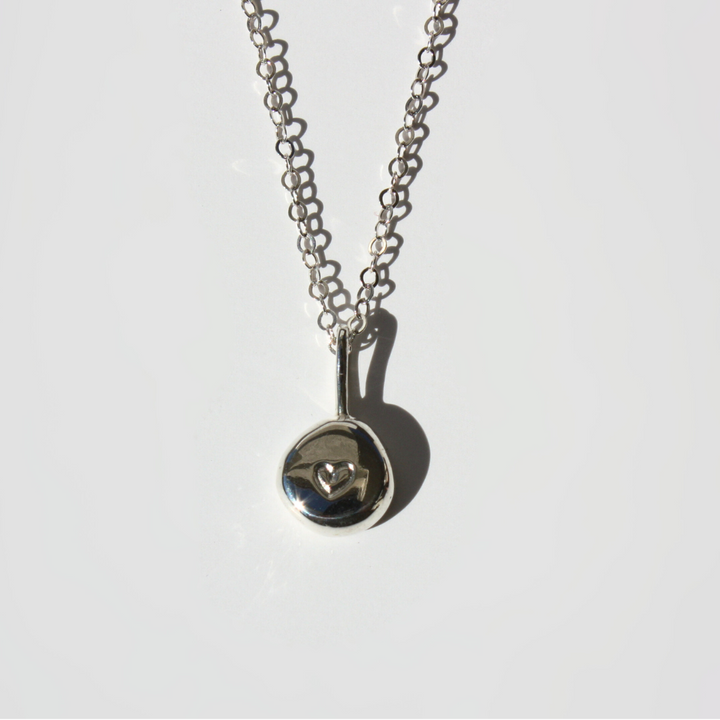 Stamped Heart Necklace