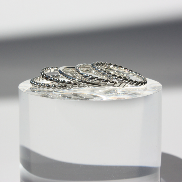 Flat Twist Ring Silver