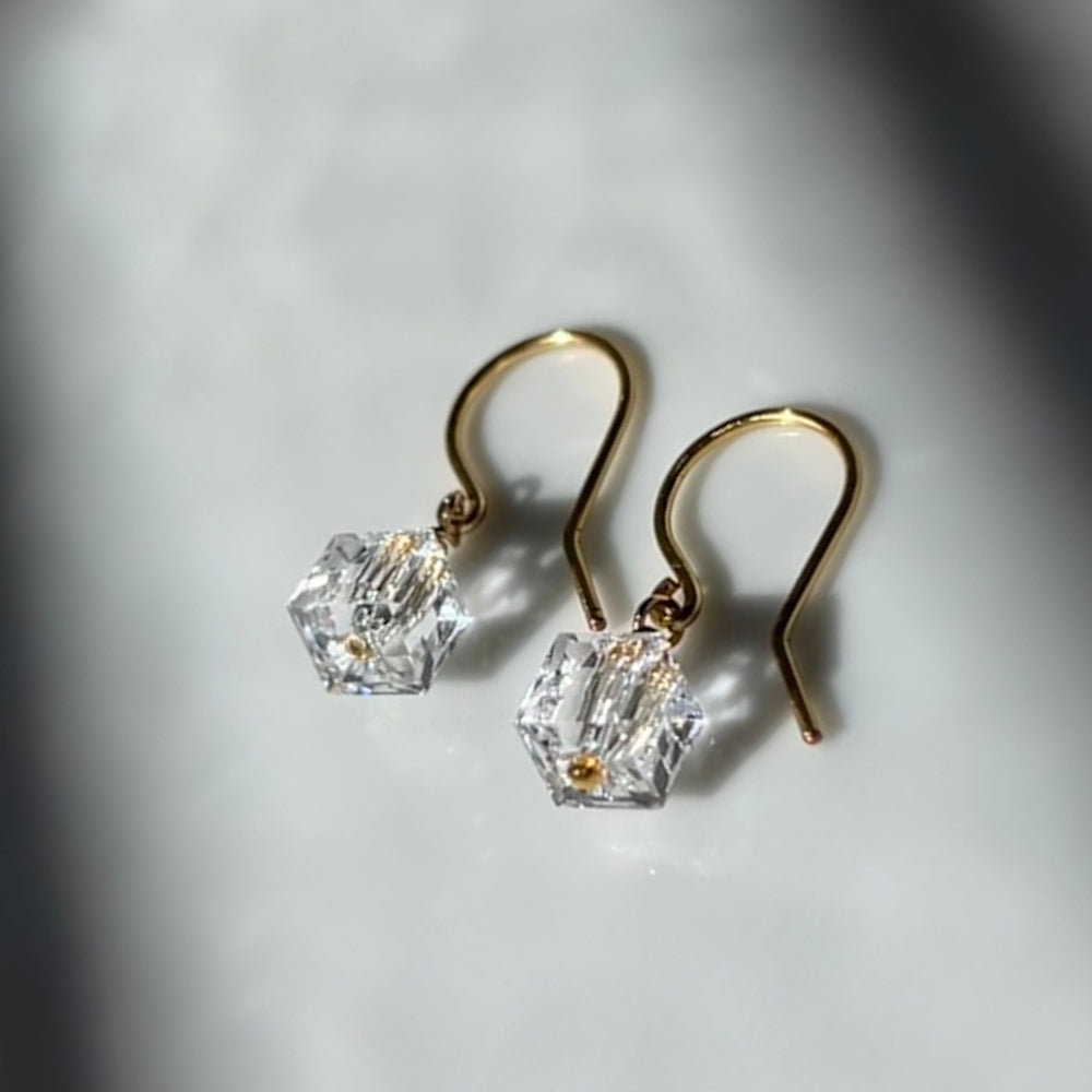 Swarovski Cube Earrings