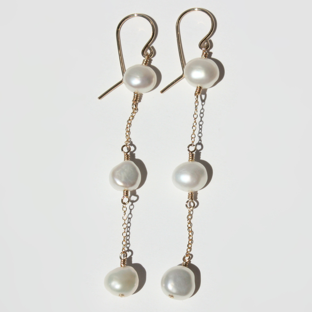 Pearl Drop Dangling Earrings